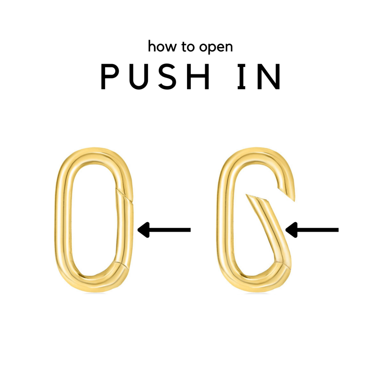 Push In Charm Opened and Closed