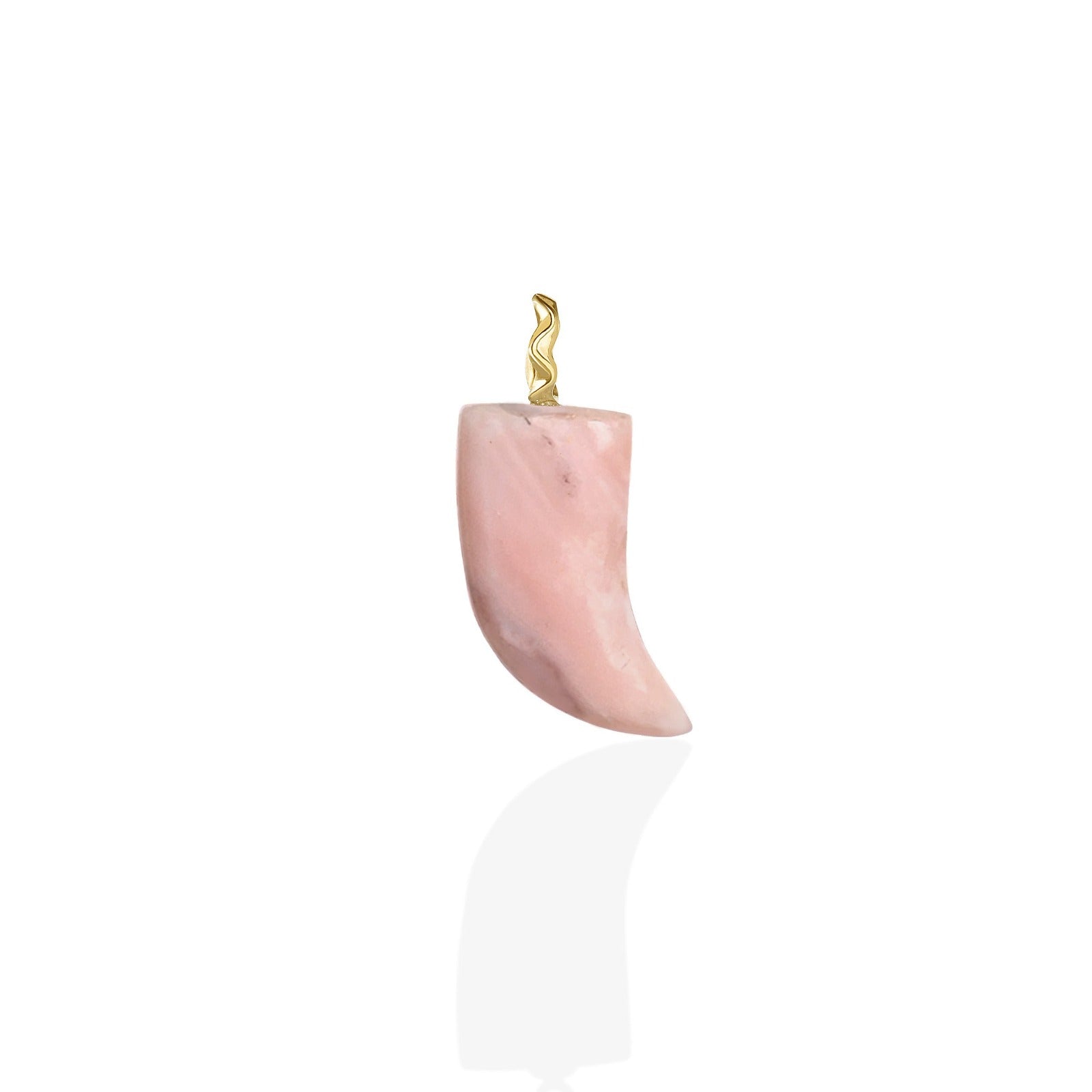 Pink opal horn charm