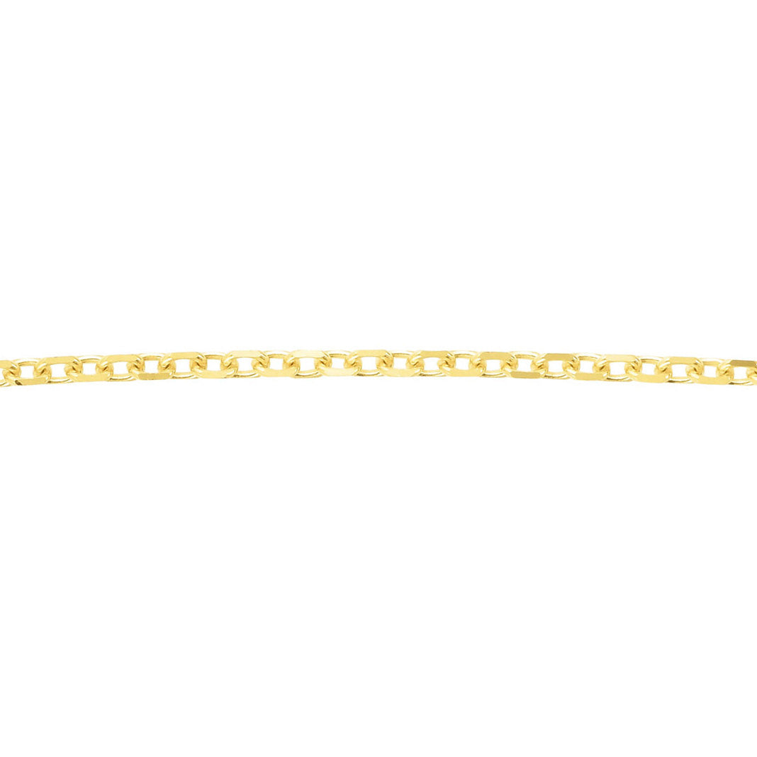 14k gold Diamond Cut Cable Chain Necklace