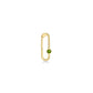 14k gold paperclip charm lock with peridot
