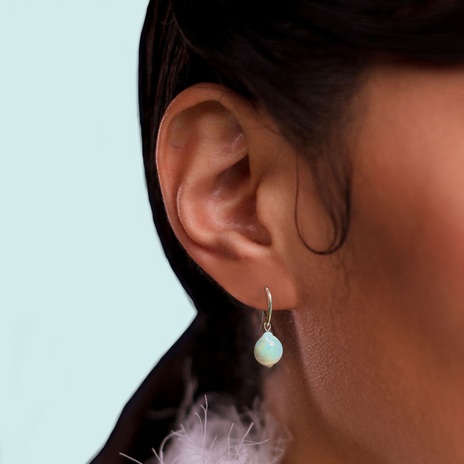 14k gold Mini Baroque Pearl Drop Earring
