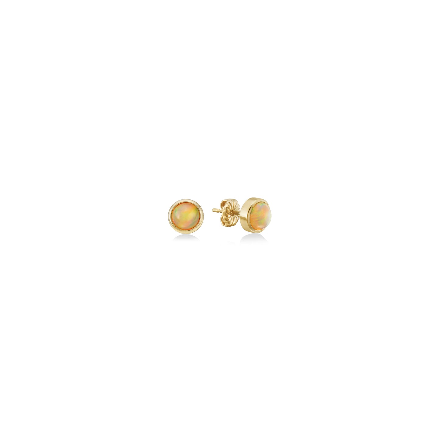 14k gold Ethiopian Opal Stud Earrings