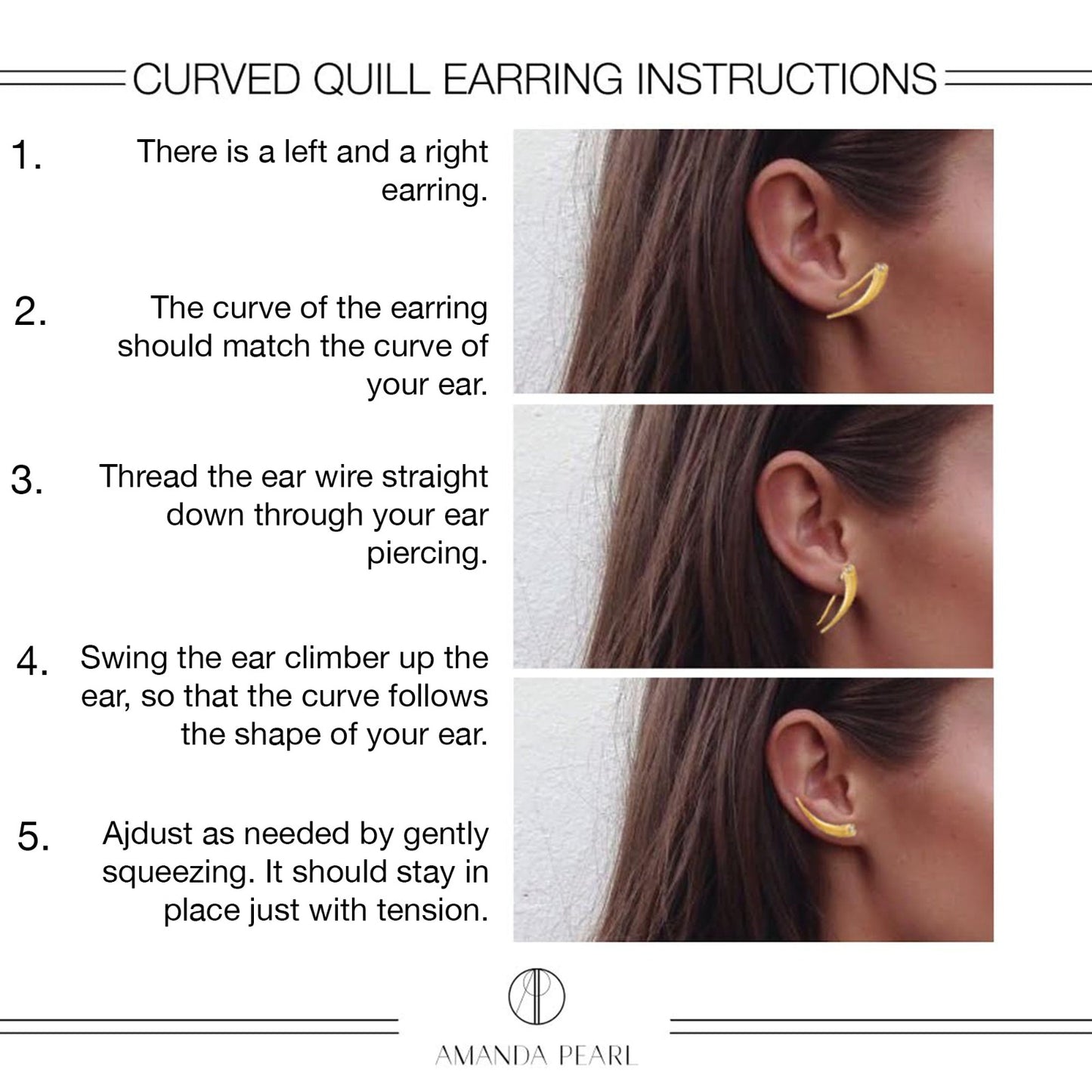 Curved Quill Climber Earrings instructions