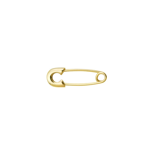 14k yellow gold safety pin charm lock.