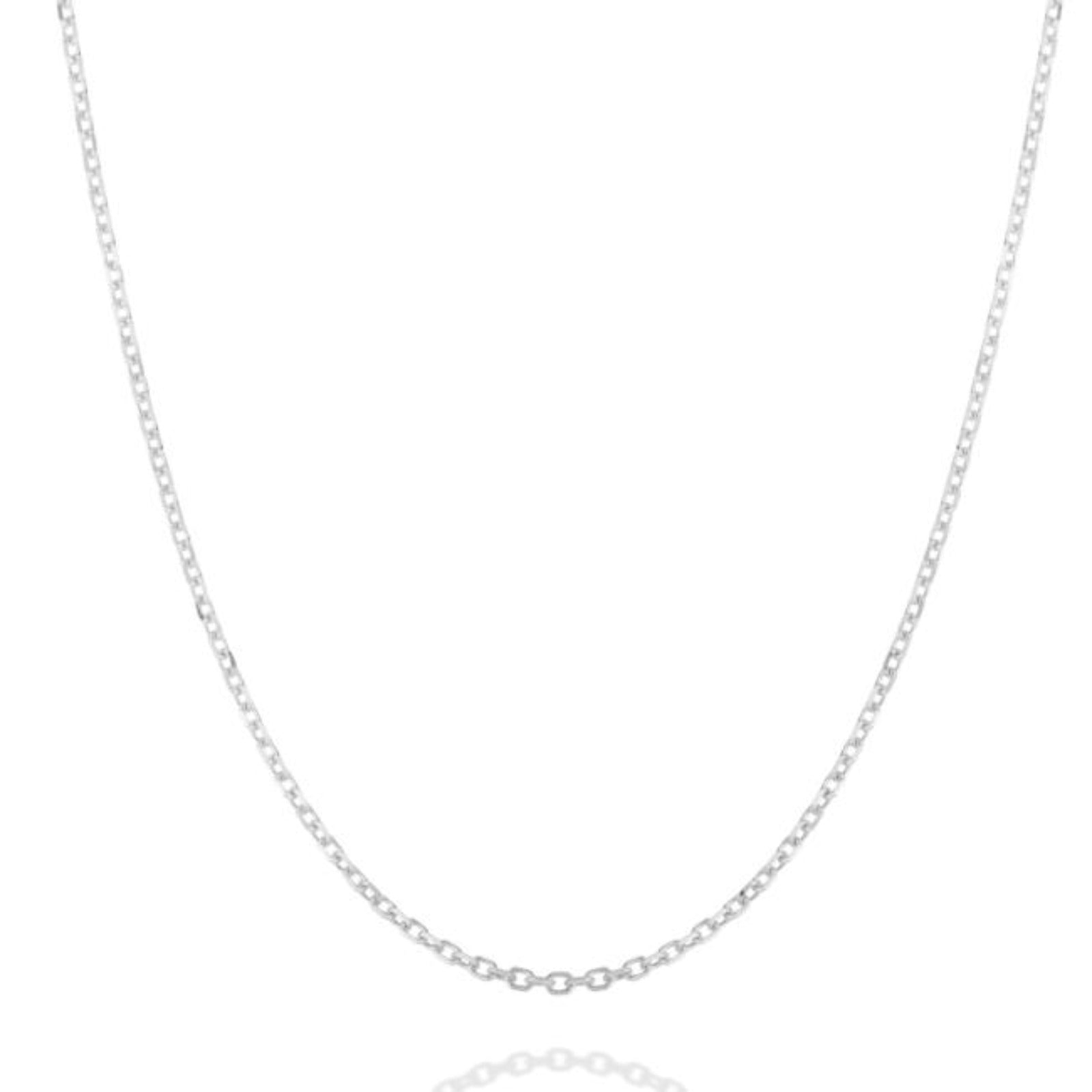 14k white gold Diamond Cut Cable Chain Necklace