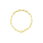 14k gold Chunky Paperclip Chain Bracelet with a lobster clasp.