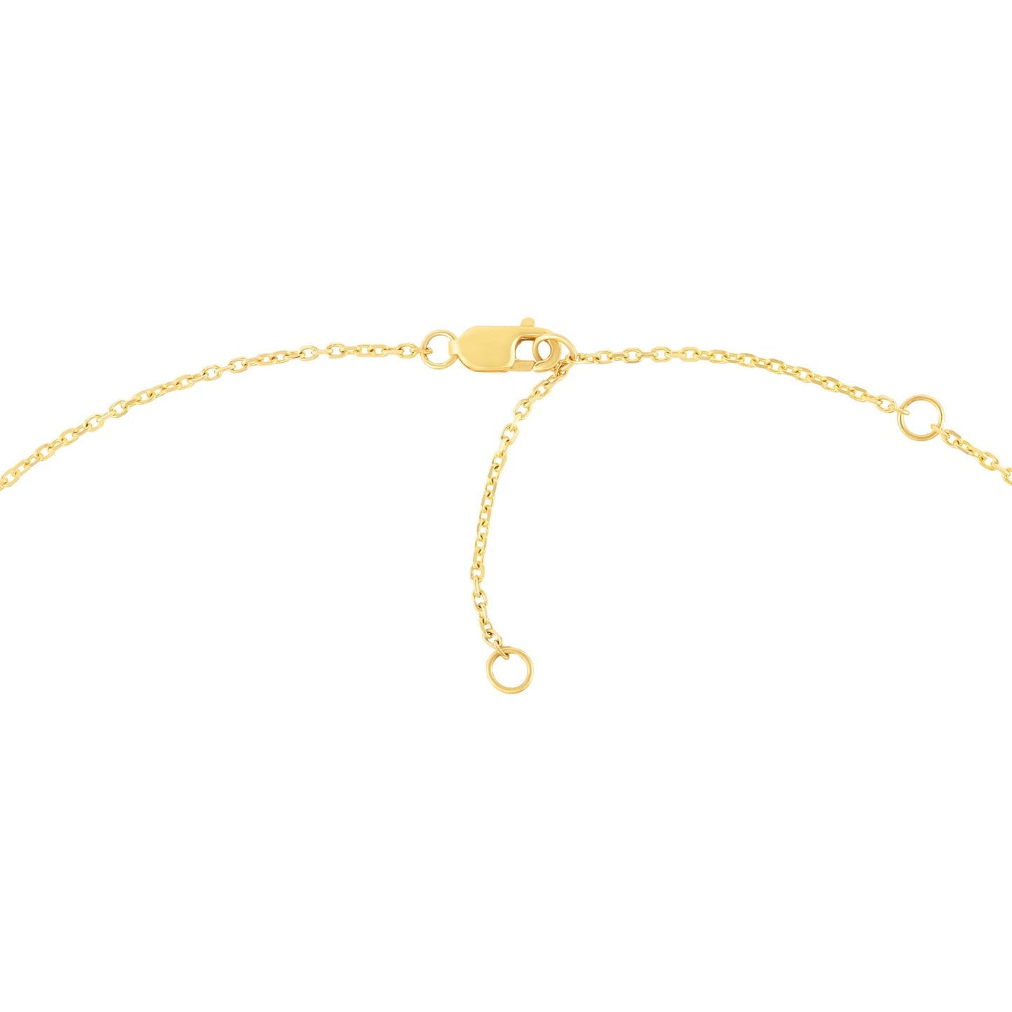 14k gold Stitch Necklace with lobster clasp