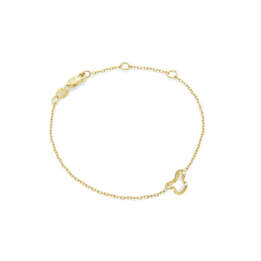 14k gold Demi Pave Ripple Chain Bracelet