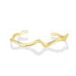 14k gold Plain Ripple Cuff Bracelet 