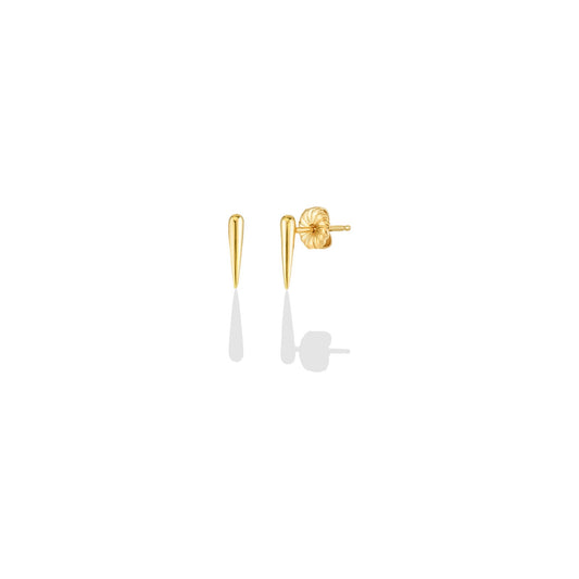 14k gold Small Quill Spike Studs