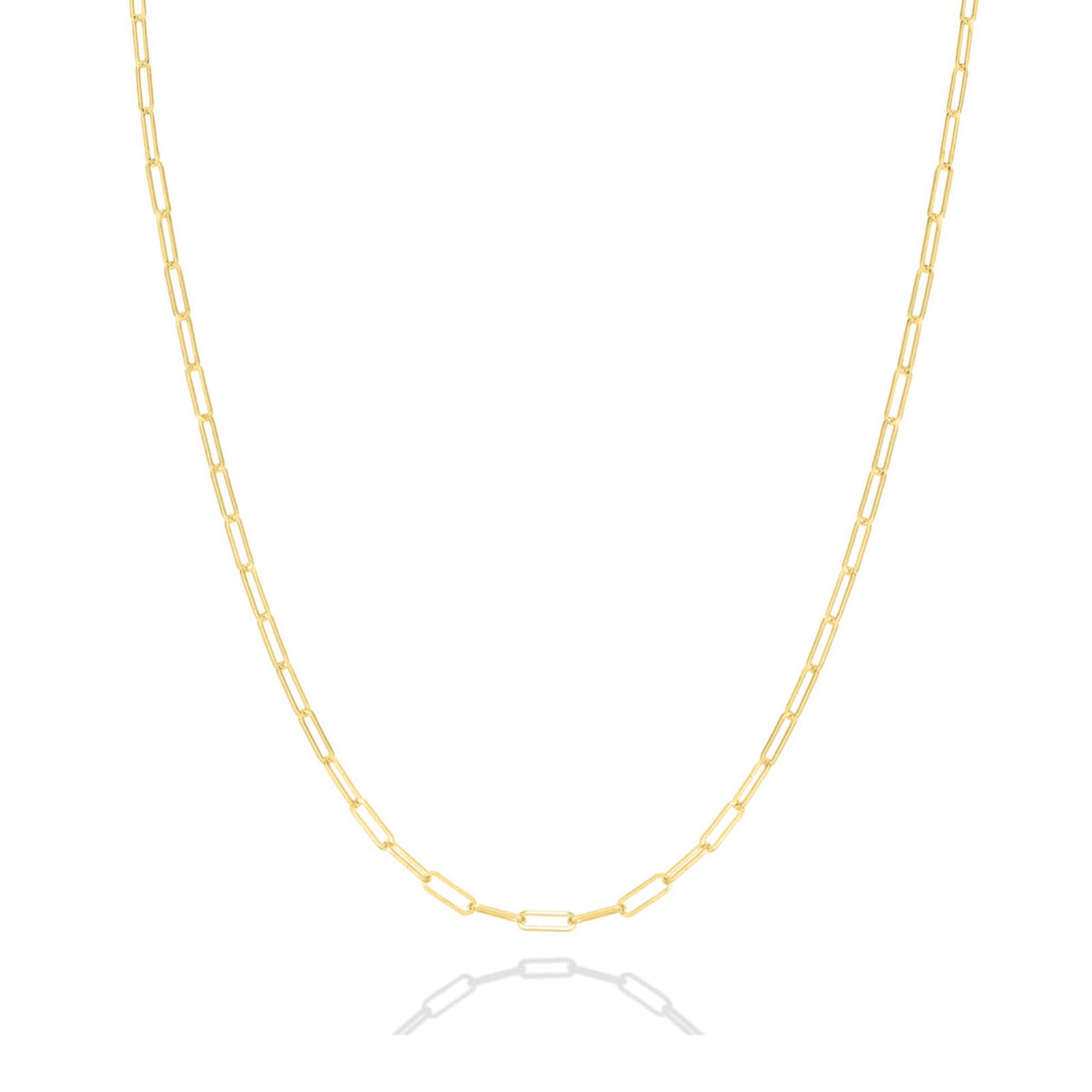 AMANDA PEARL // 14K Gold Paperclip Chain Necklace