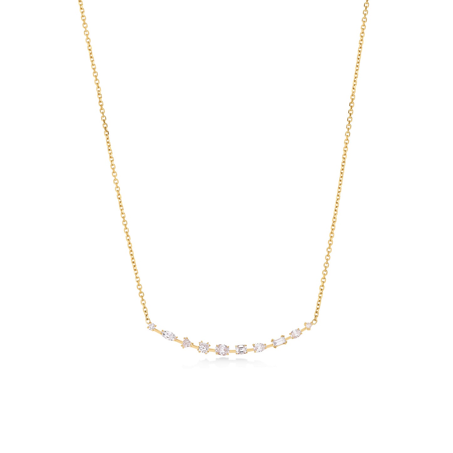 14k gold Diamond Foundry x AP Multi-Diamond Chain Necklace