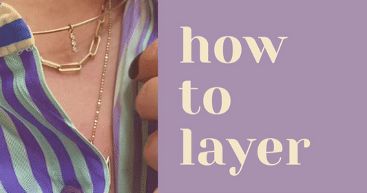 how to layer your necklaces, with a 3 chains and charms.