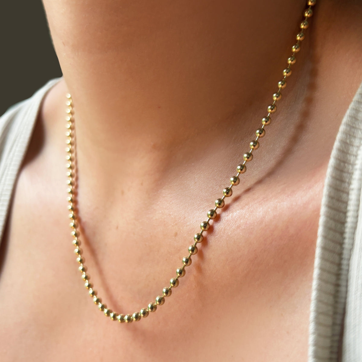 3mm Bead Chain Necklace