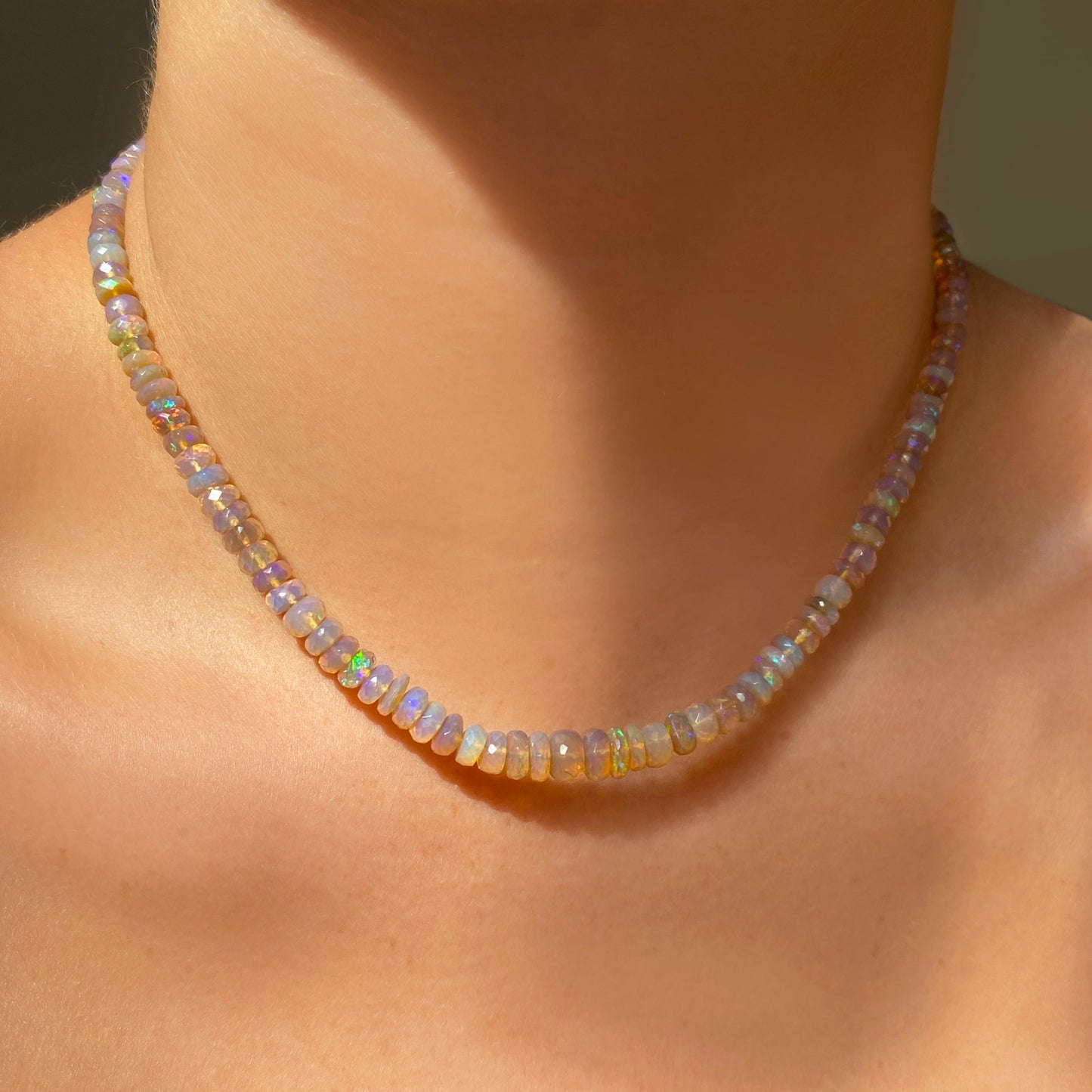 One-Way Flight Faceted Opal Necklace