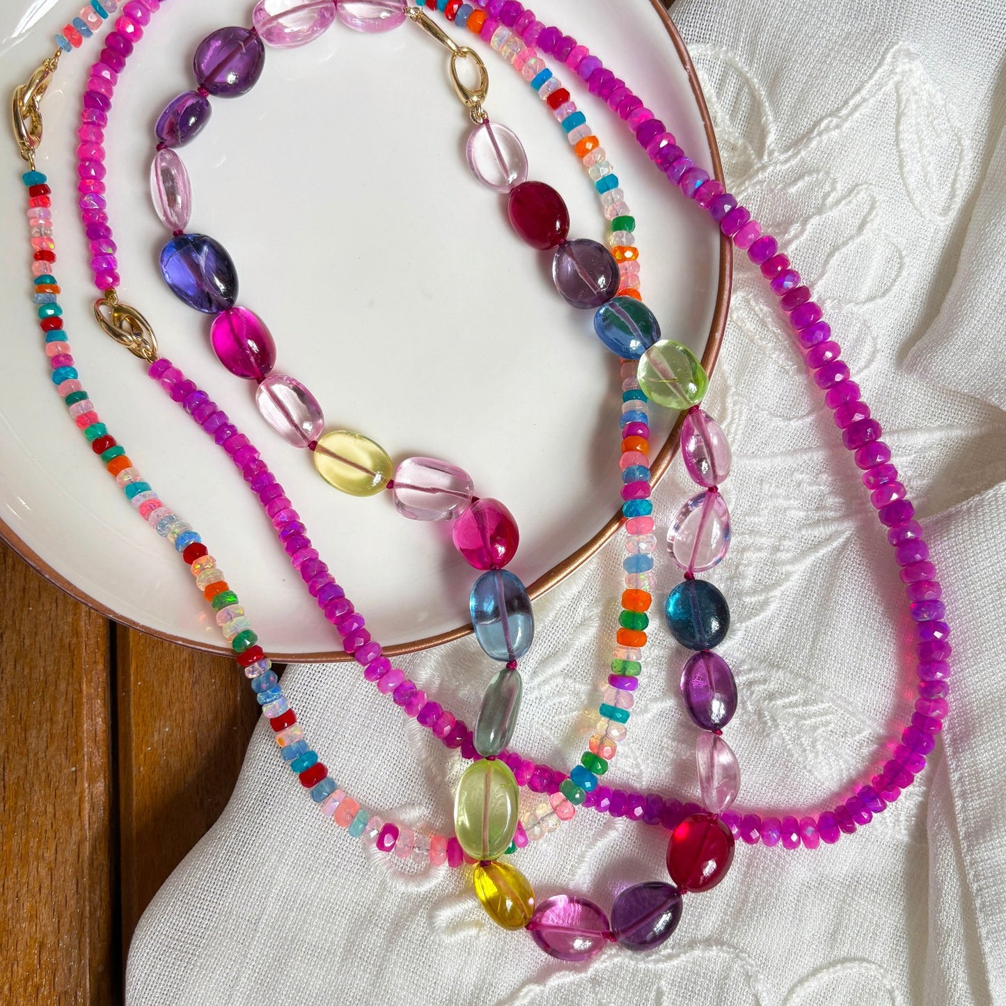 Multi-Colored Spinel Nugget Collar