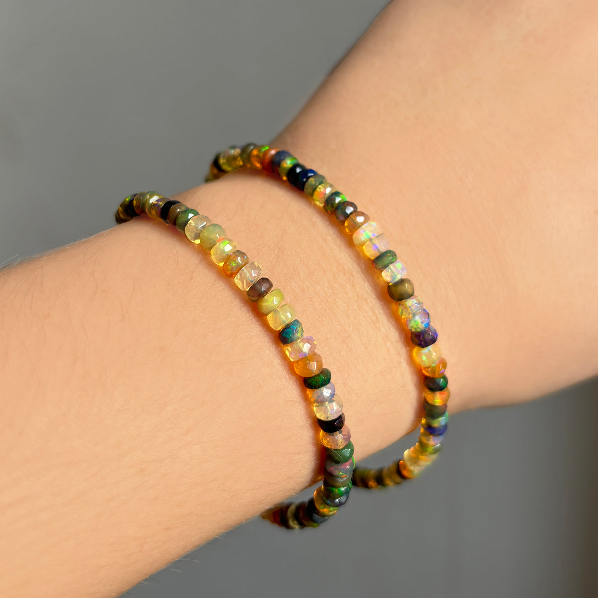 Faceted Double Shade Opal Bracelet