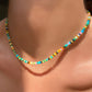 Blue-Green Disco Opal Necklace
