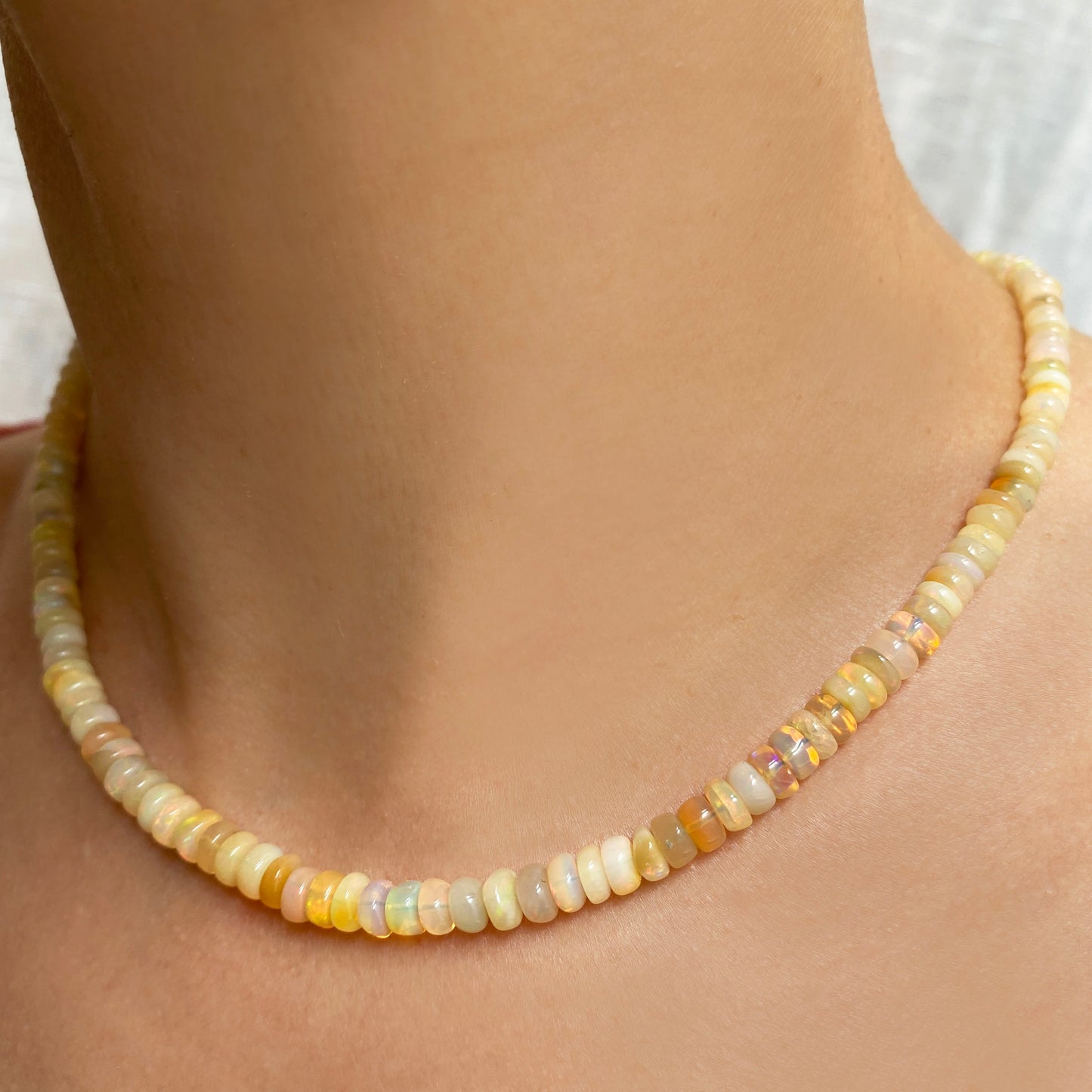 Natural Yellow Opal Necklace