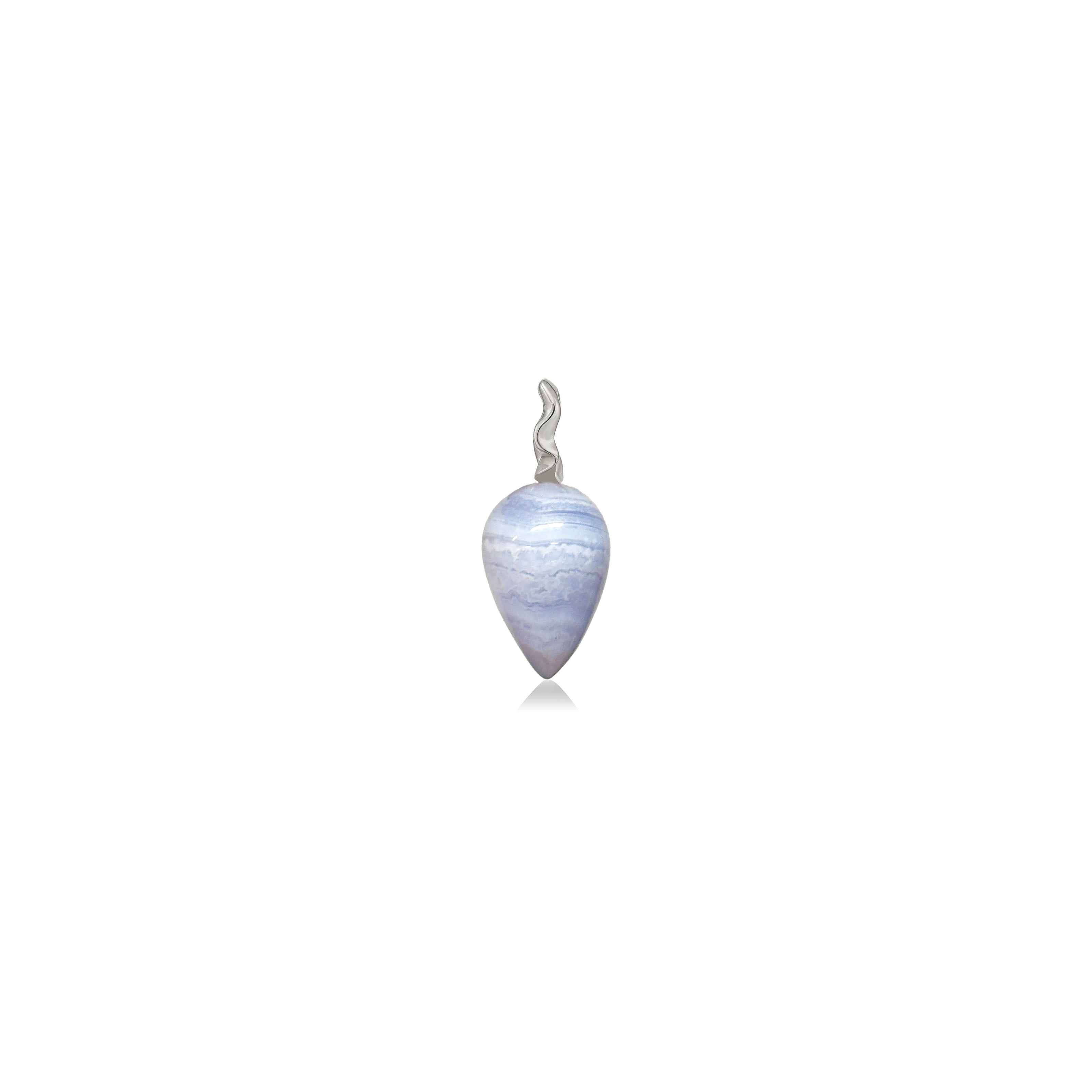 Blue Lace Agate Drop Charm - Large