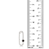 Paperclip Charm Lock With Black Onyx