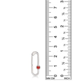 Paperclip Charm Lock With Carnelian