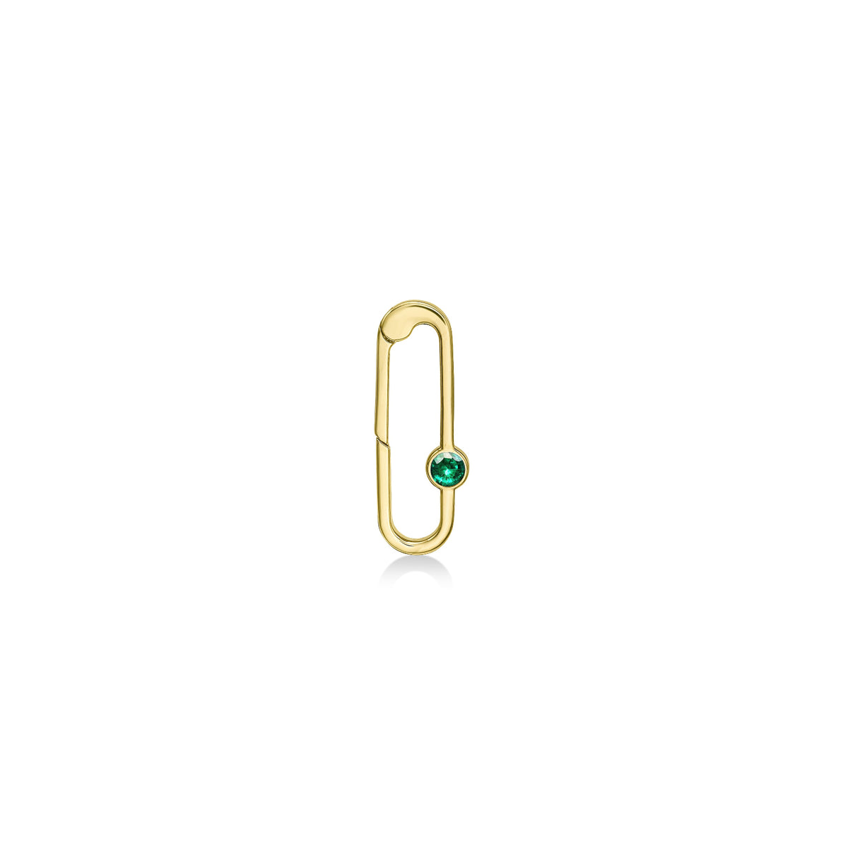 Paperclip Charm Lock Emerald