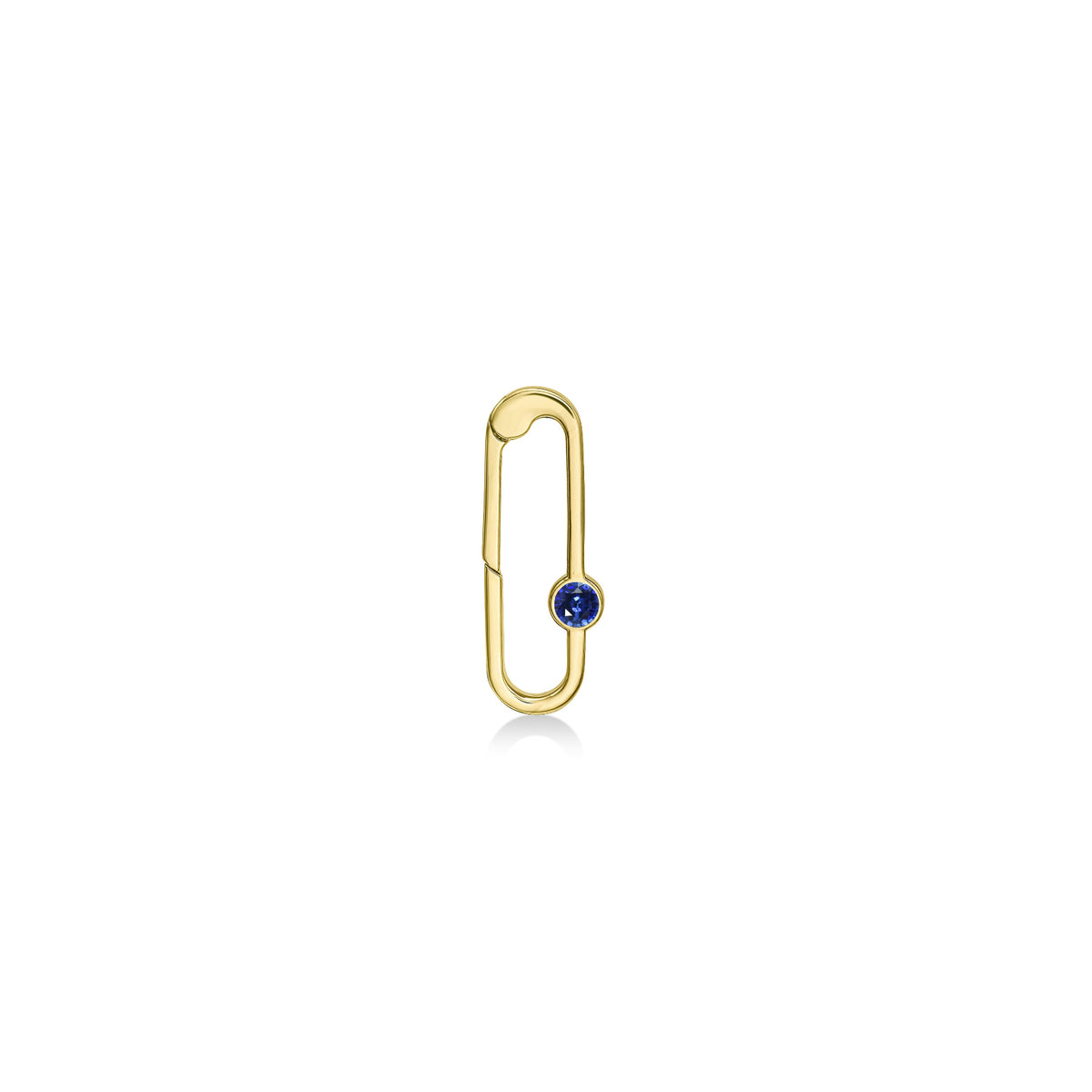 Paperclip Charm Lock Sapphire