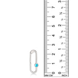 Paperclip Charm Lock With Turquoise