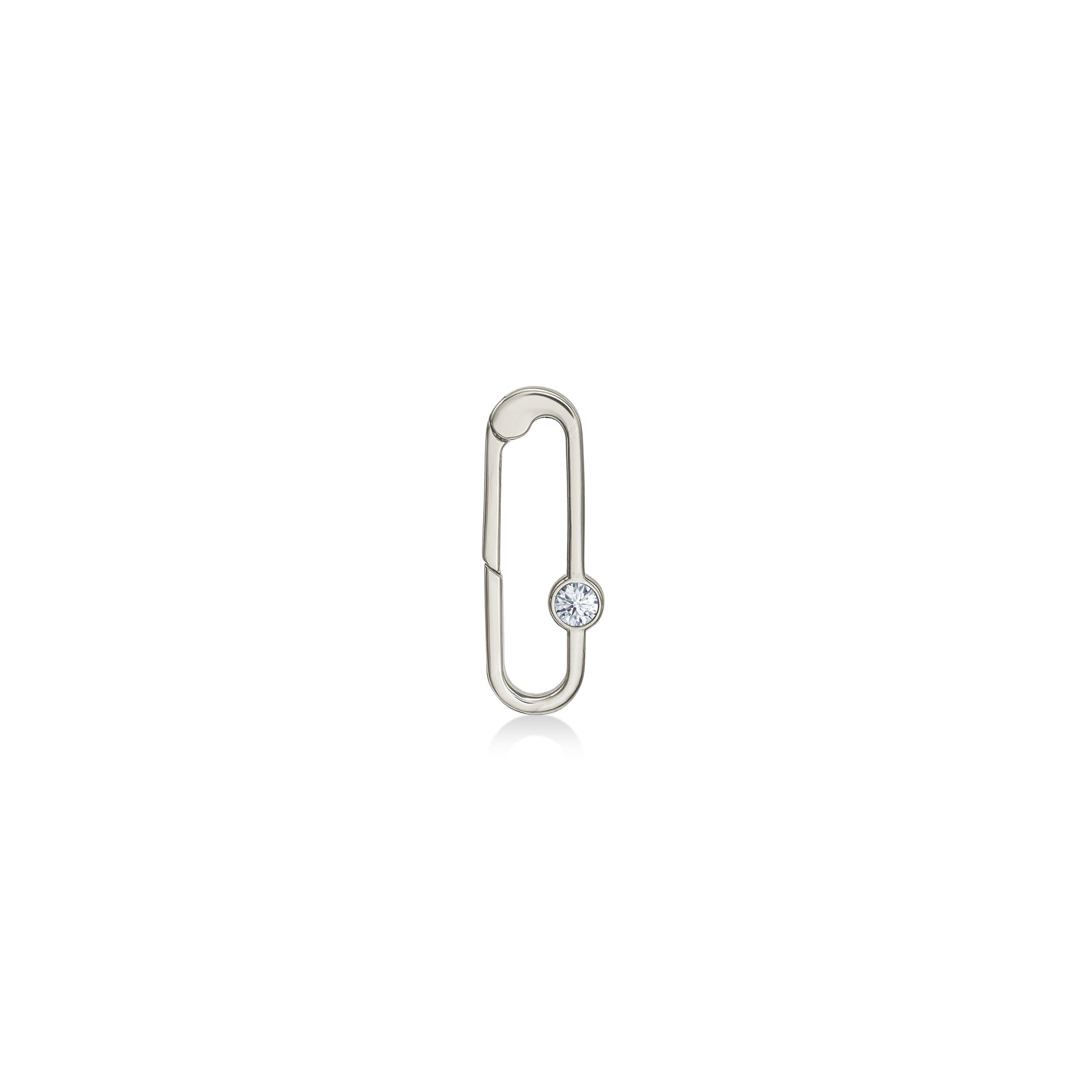 Paperclip Charm Lock with Diamond