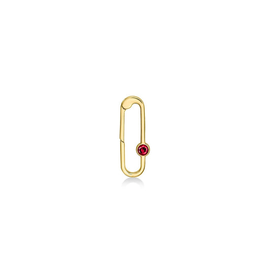 Paperclip charm lock with ruby