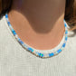 Cloudy Sky Blue Opal Necklace