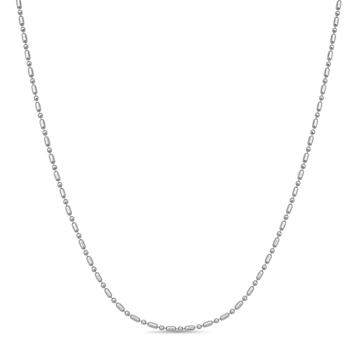 AMANDA PEARL Cylinder Bead Chain Necklace