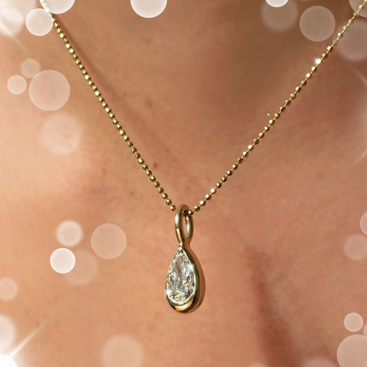 Diamond Cut Bead Chain Necklace