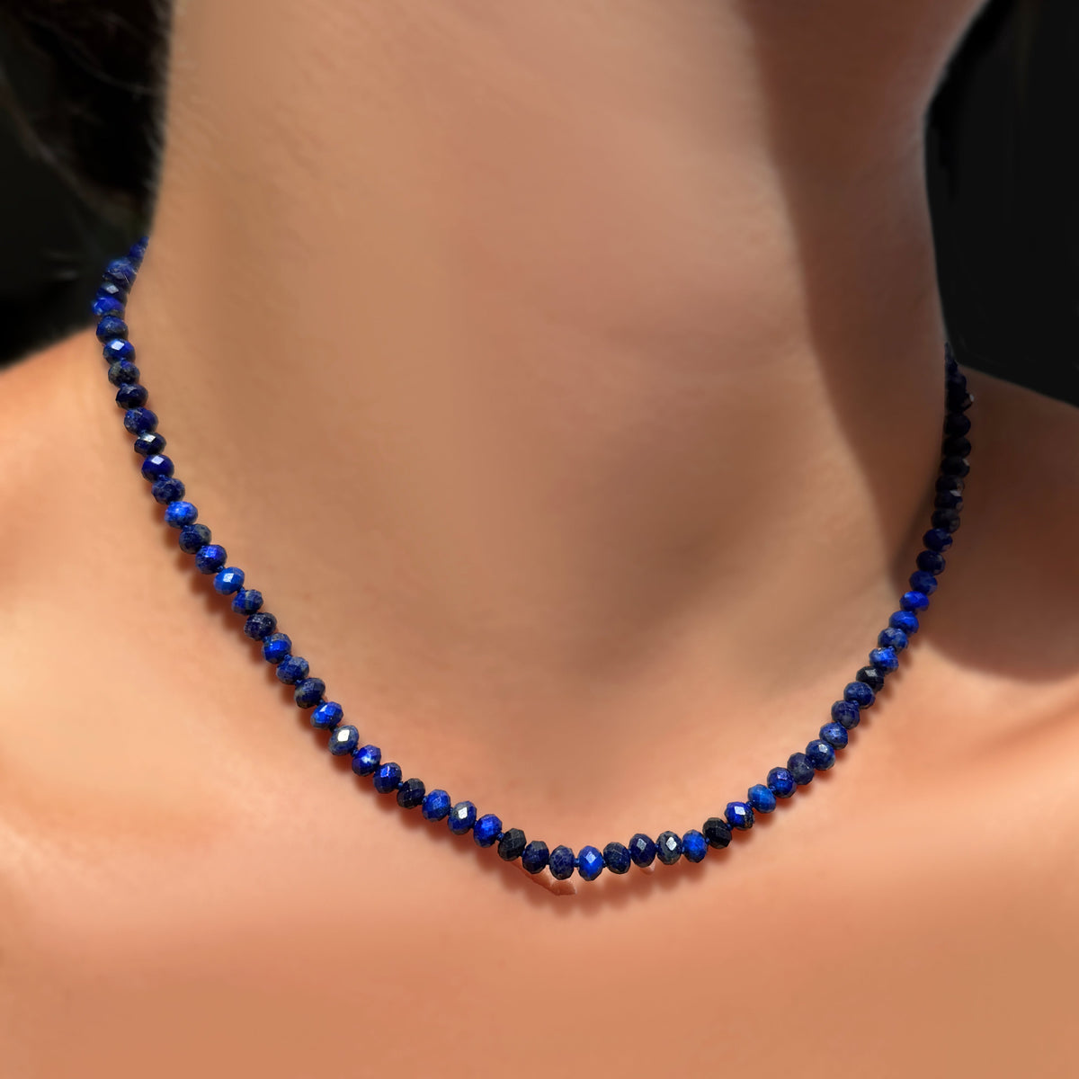 Faceted Lapis Necklace