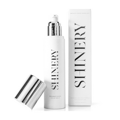 Shinery skincare product with packaging on a white background