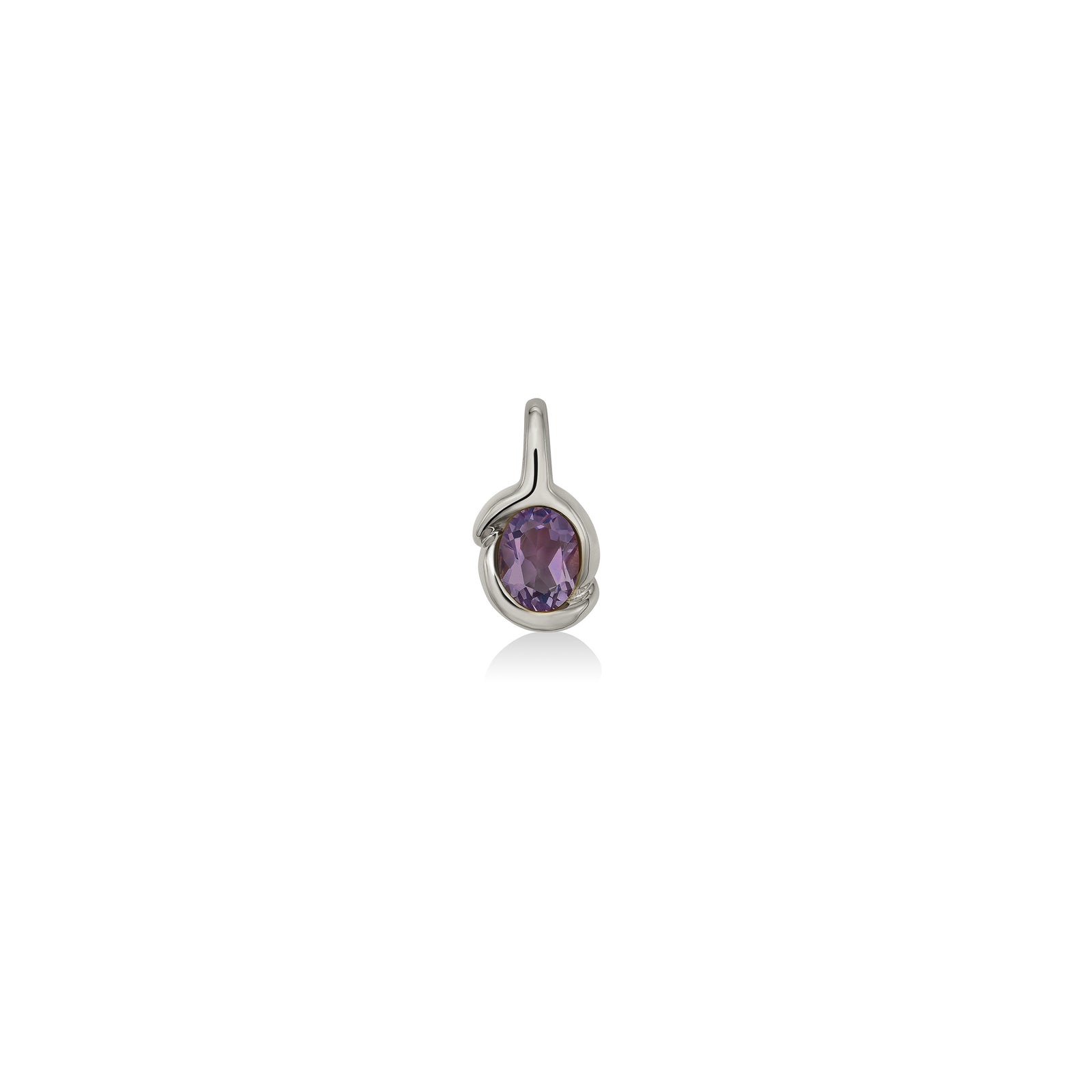 Molten Knot Charm with Amethyst