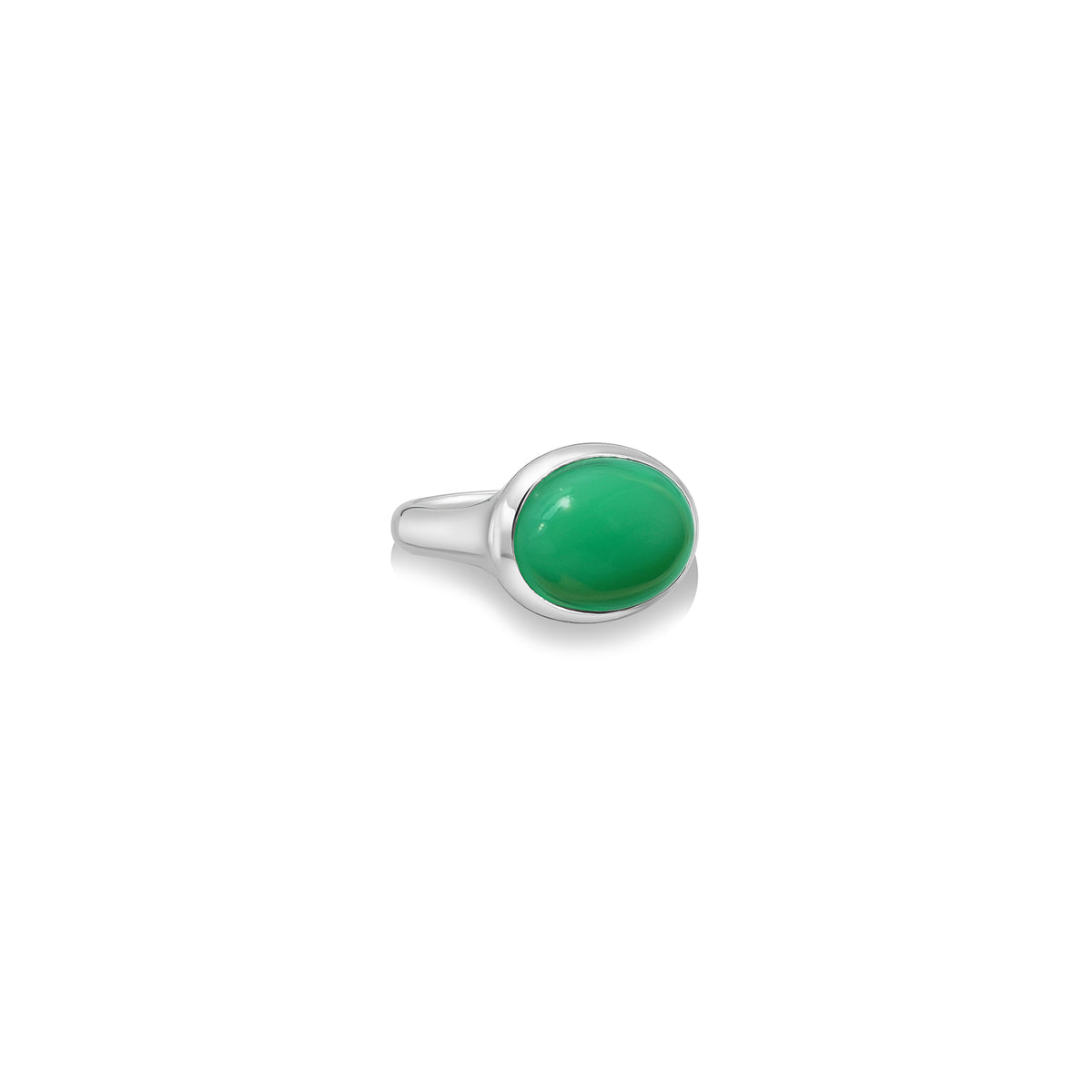 Molten Pebble Ring Chrysoprase