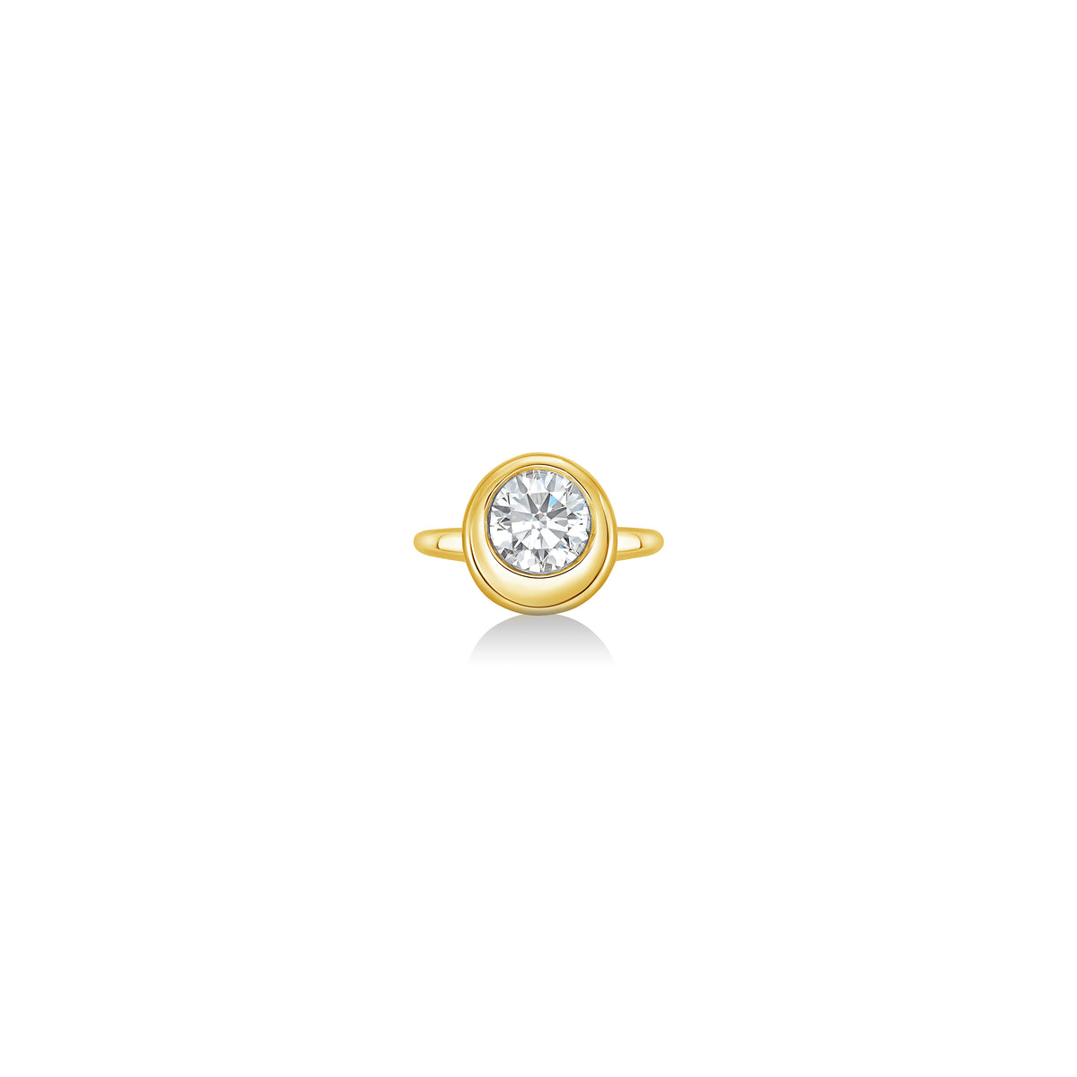 Molten Solitaire Ring: Round