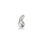 AMANDA PEARL Molten Drop Charm in recycled sterling silver on a white background.