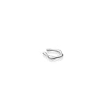 AMANDA PEARL Molten Midi Ear Cuff in recycled sterling silver on a white background.
