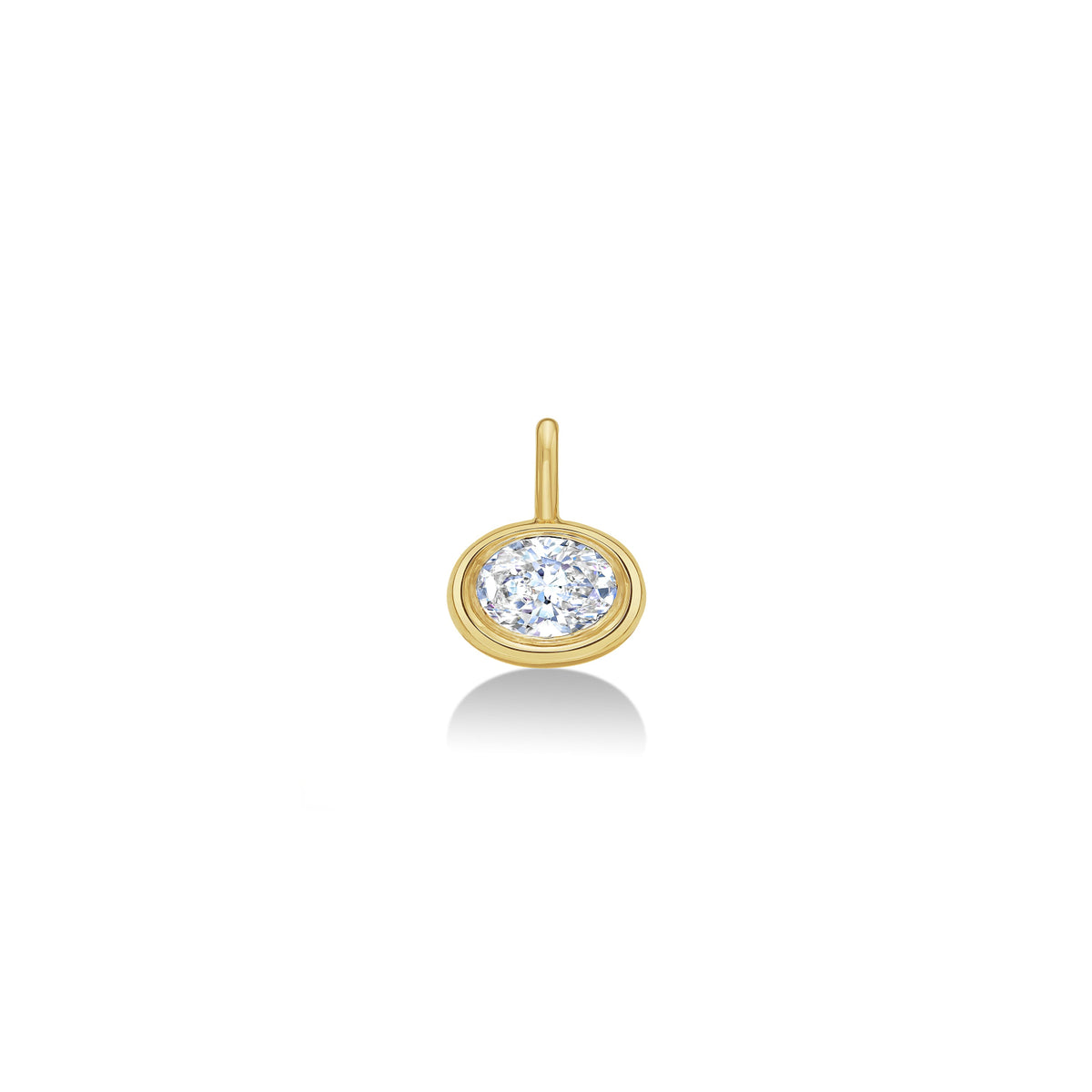Molten Solitaire Charm Oval