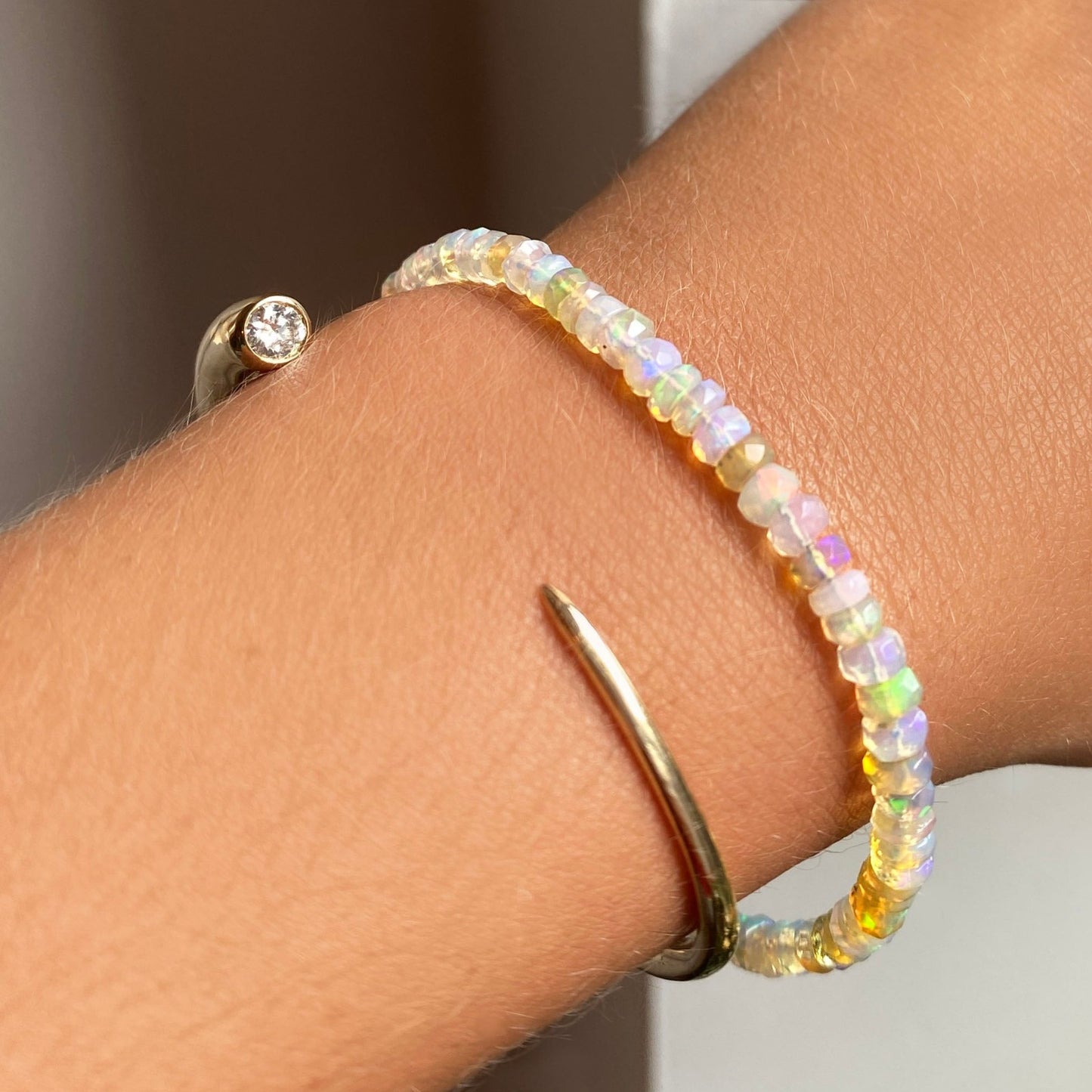Natural Faceted Opal Bracelet