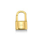 14k yellow gold padlock charm with LUV engraved. 