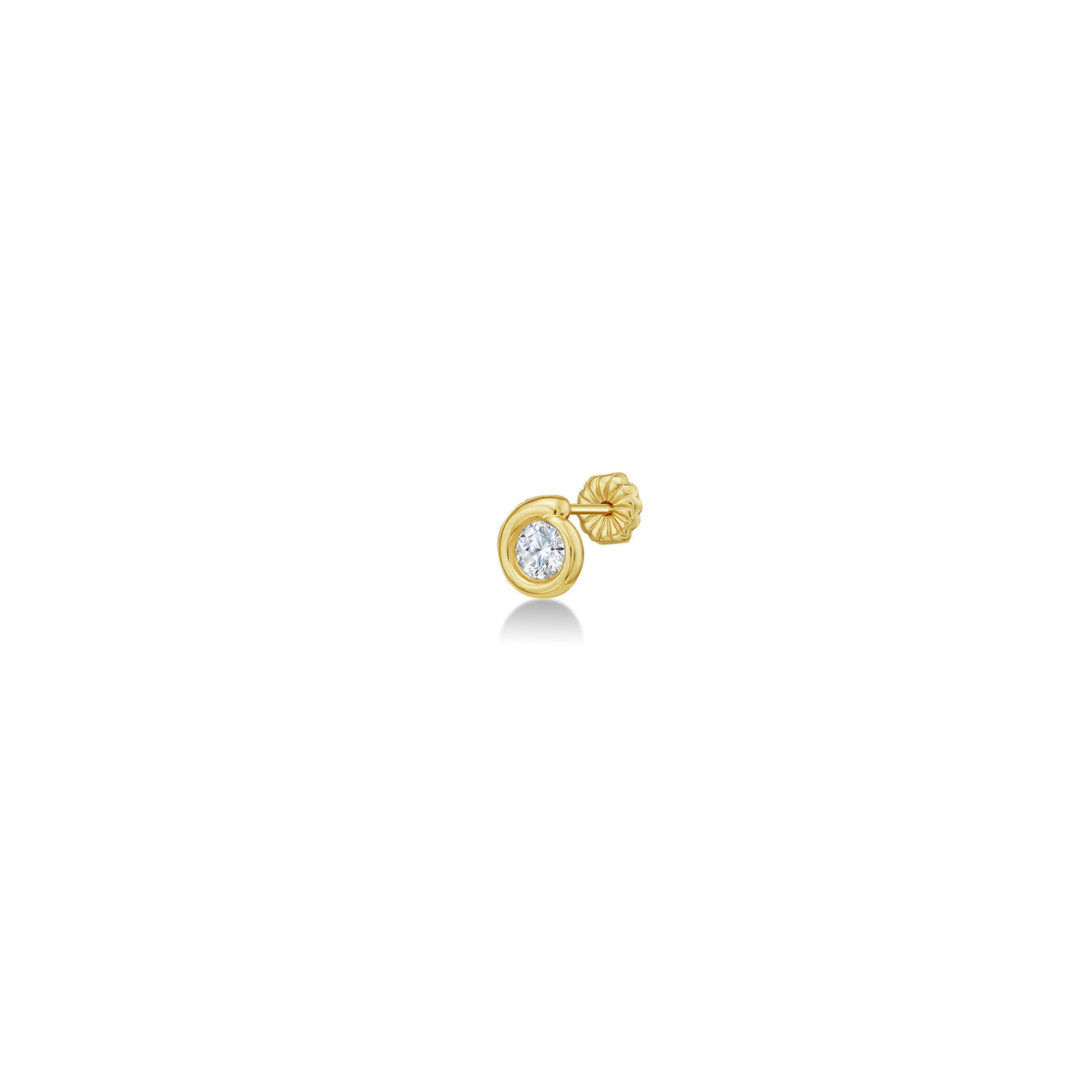 Quill Bezel Stud Earring