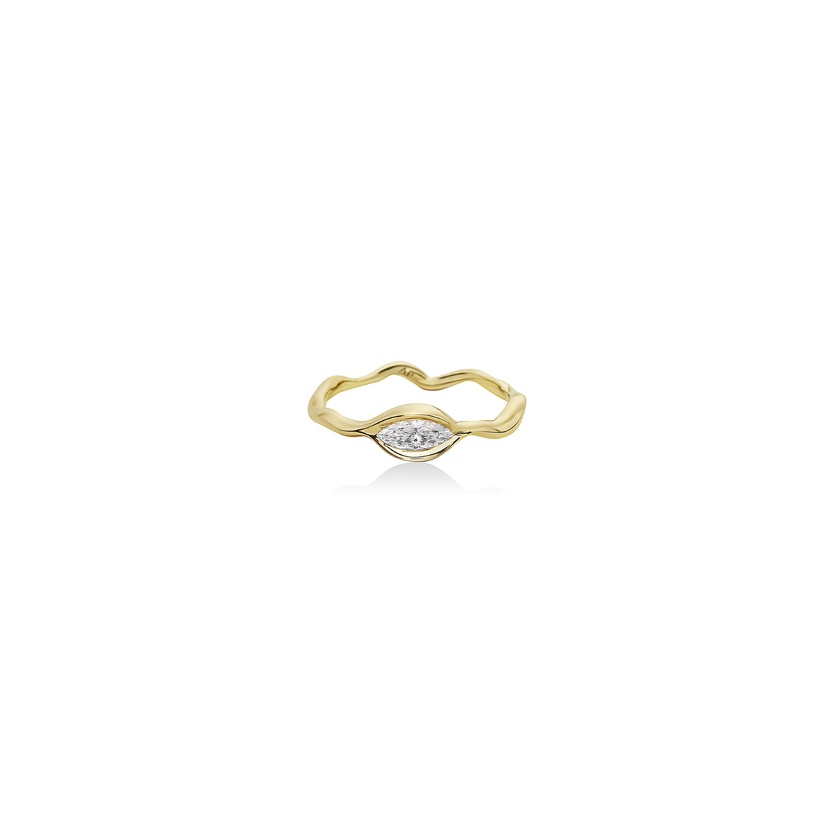 Ripple Ring Marquise Diamond