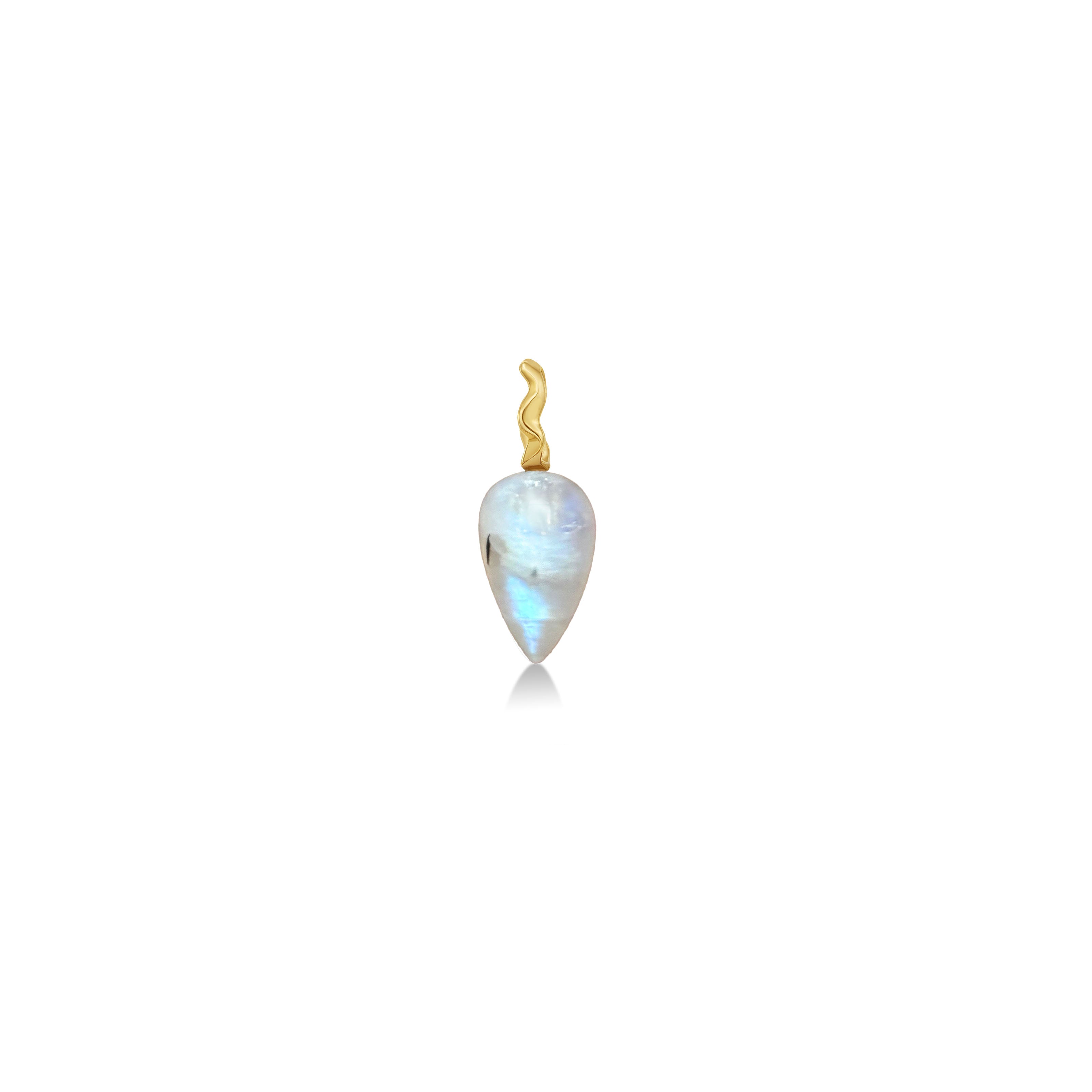Rainbow Moonstone Drop Charm