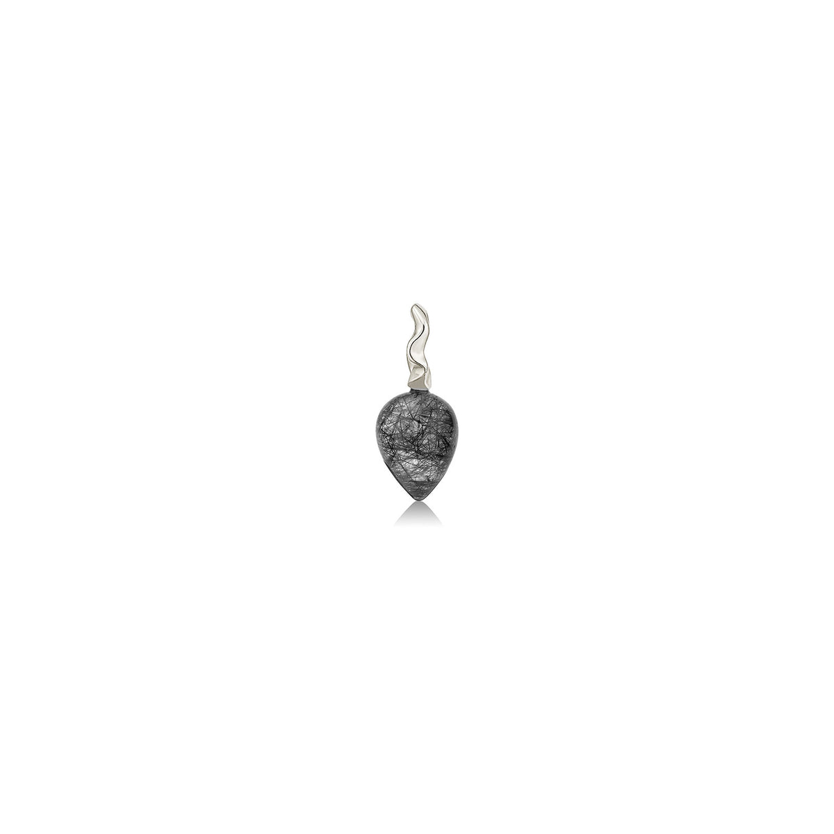 Rutilated Quartz Drop Charm