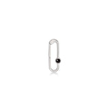 Paperclip Charm Lock With Black Onyx