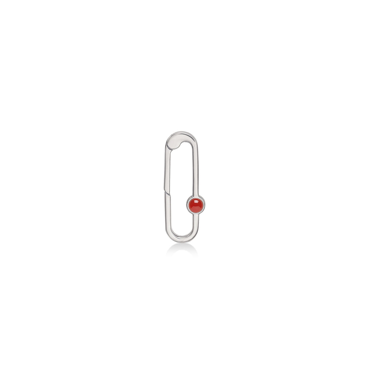 Paperclip Charm Lock Carnelian